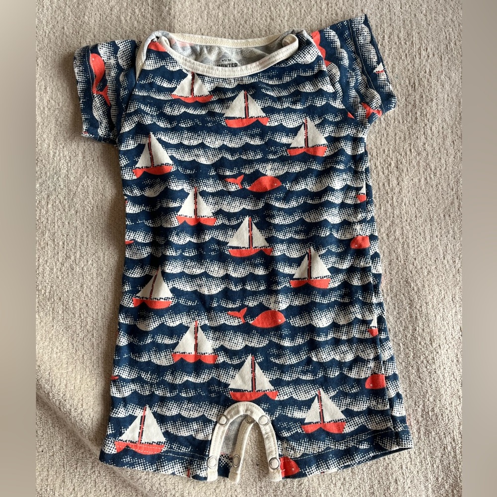 Boutique baby boy romper - newborn size